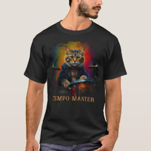 *~* AP91 Hippe Coole Katze DRUM-Schlagzeuger Perc T-Shirt