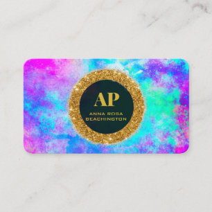 *~AP93 Neon BOLD Abstrakt QR Business Card Visitenkarte