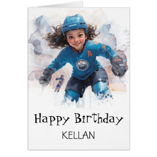 *~* AP94 Eishockey 1 Girl Player Niedliche Geburts