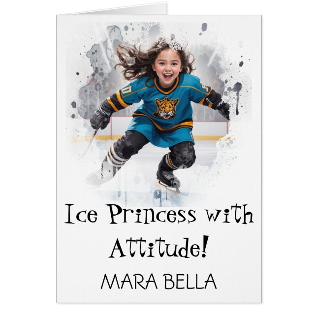 *~* AP94 Mignonne 13 fille de hockey personnalisez (Devant)