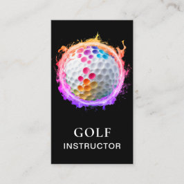 *~* AP94 QR Flames Fire Rainbow Bold Golf Ball Visitenkarte