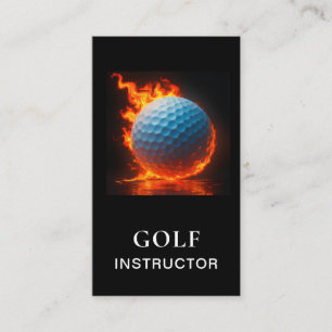 *~* AP94 QR Flammen Feuer Heiß Fett Golfball Visitenkarte