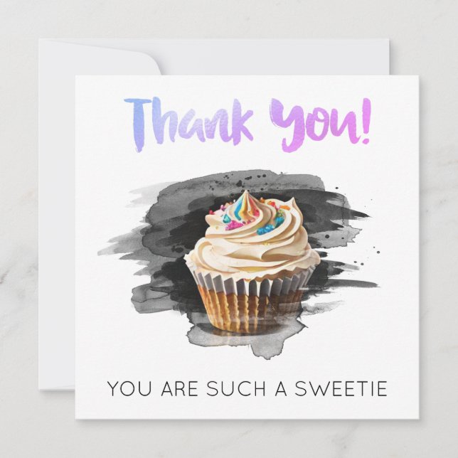 *~ AP99 Gratitude MERCI Cup Cake Card (Devant)