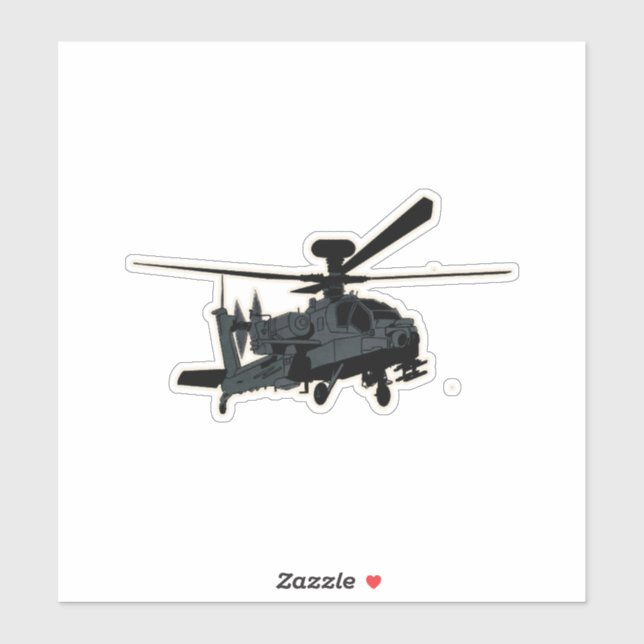 Apache, AH-64, Angriffshubschrauber Aufkleber (Blatt)