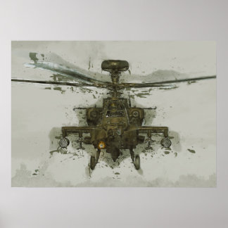 Apache Attack Hubschrauber Poster