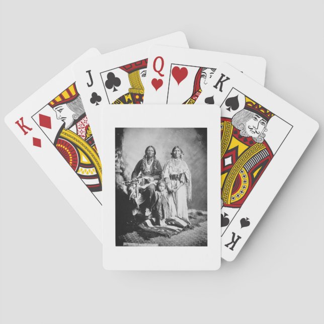 Apache Chief Antonio Maria mit seiner Familie, 189 Spielkarten (Rückseite)
