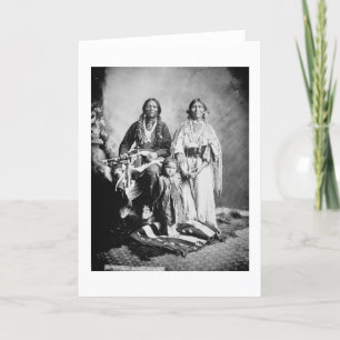 Apache Chief Antonio Maria with his family 1897 ( Karte