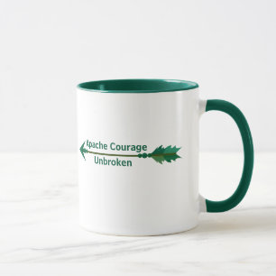 Apache Course Ungebrochene grüne Pfeile Kaffeepaus Tasse
