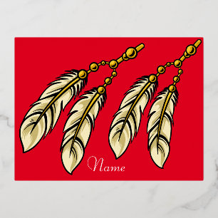 Apache Feathers Thunder_Cove Folien Feiertagspostkarte