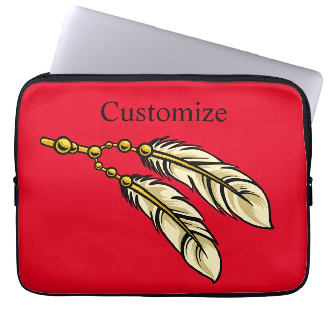 Apache Feathers Thunder_Cove Laptopschutzhülle (Vorderseite)