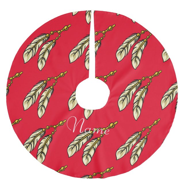 Apache Feathers Thunder_Cove Polyester Weihnachtsbaumdecke (Vorderseite)