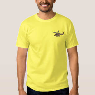 Apache Helicopter Besticktes T-Shirt