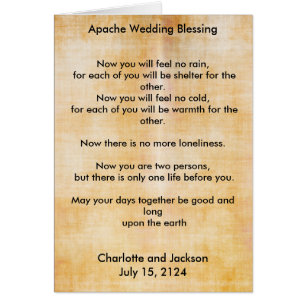 Apache-Hochzeit, die altes Papier 3 segnet