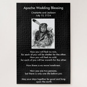 Apache-Hochzeitssegen mit Vintage-Häuptling