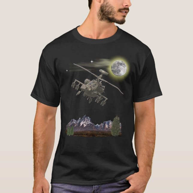 Apache Hubschrauber-T - Shirt (Vorderseite)