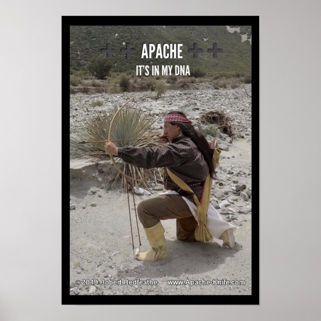 Apache Knife®™ 🇺 ADN Apache. Affiche (Devant)