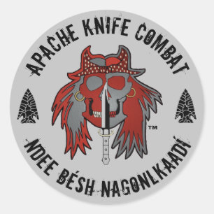 Apache Knife® 🇺 🇸 Apache Knife Runder Aufkleber