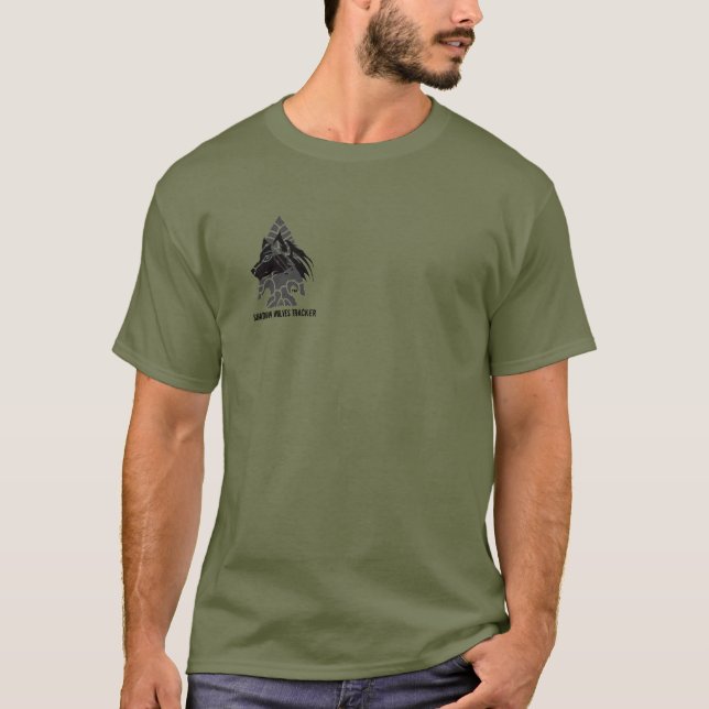 Apache Knife® 🇺 🇸 SHADOW WOLVES TRACKER T - Shir T-Shirt (Vorderseite)