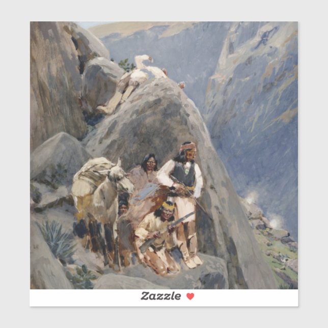 Apache-Krieger: Hinterhalt in der amerikanischen K Aufkleber (Blatt)