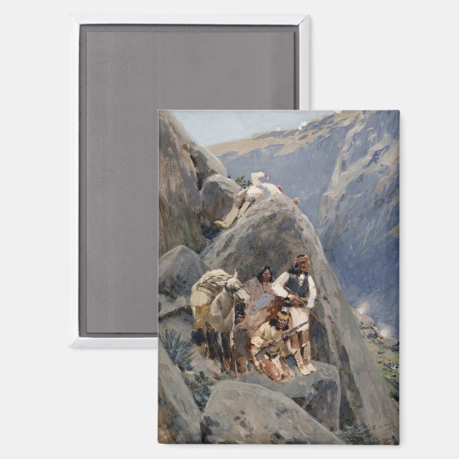 Apache-Krieger: Hinterhalt in der amerikanischen K Magnet (Vorderseite/Rückseite)