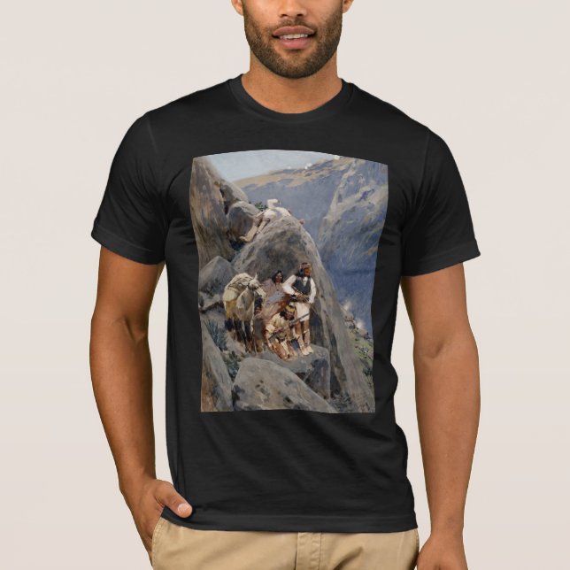 Apache-Krieger: Hinterhalt in der amerikanischen K T-Shirt (Vorderseite)
