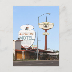 Apache-Motelschild, Tucumcari, New Mexico Postkarte