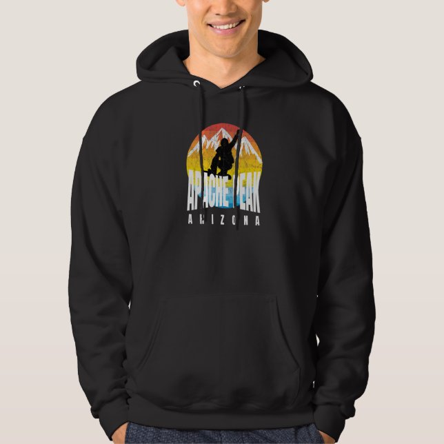 Apache Peak Snowboarder 70s 80s era Apache Peak AZ Hoodie (Vorderseite)