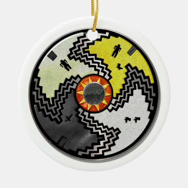 Apache Pride Native American Tribal Keramik Ornament (Vorne)