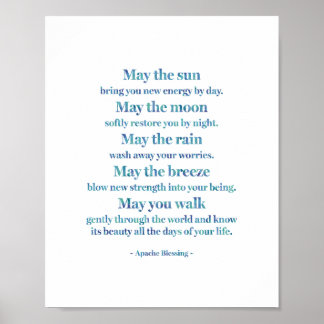 Apache Segen in der Farbe Wash Poster