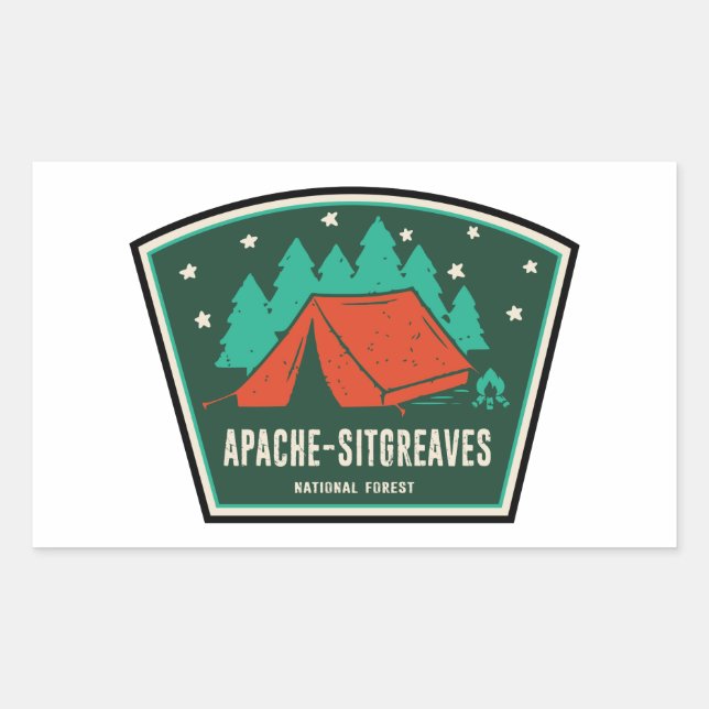 Apache-Sitgreaves National Forests Camping Rechteckiger Aufkleber (Vorderseite)