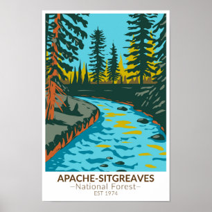 Apache Sitgreaves Nationalwald Vintag Poster