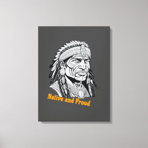 Apache Streched Canvas Print Leinwanddruck