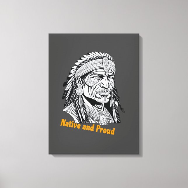 Apache Streched Canvas Print Leinwanddruck (Vorderseite)