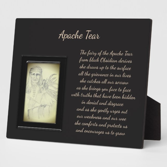 Apache Tear Crystal Fairy Fotoplatte (Seite)