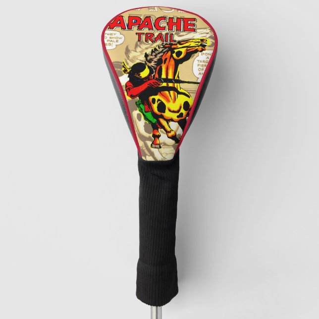 Apache Trail #1, Indianeramerikaner mit Banner Golf Headcover (Vorderseite)