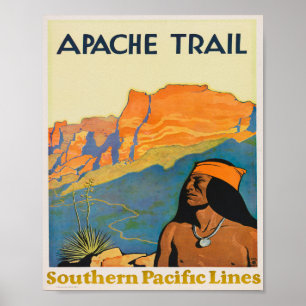 Apache Trail Vintage Reise Poster