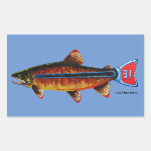Apache Trout Tasse Rechteckiger Aufkleber