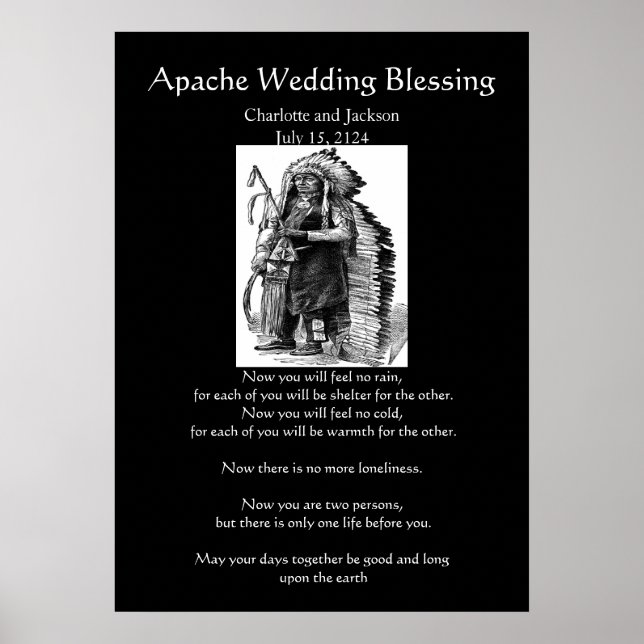 Apache Wedding Blessing Dakota-Sioux Cheif Poster (Vorne)