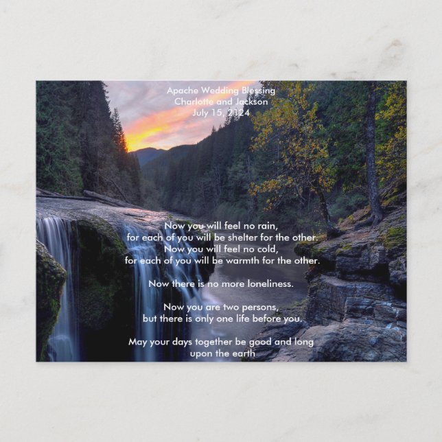 Apache Wedding Blessing River Postkarte (Vorderseite)