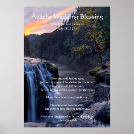 Apache Wedding Blessing River Water Falls Poster