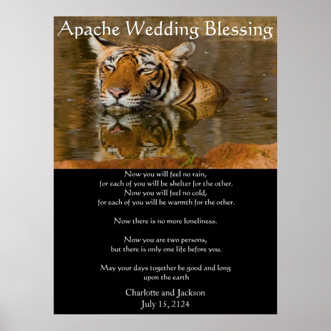 Apache Wedding Blessing Tiger Poster (Vorne)