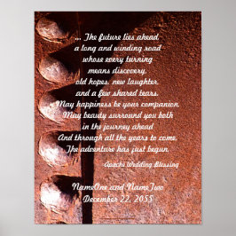 Apache Wedding Blessing v2 Rusty Metal Look Print Poster
