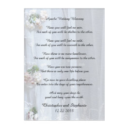 Apache Wedding Segen 10x14 Personalisiert Acryldruck