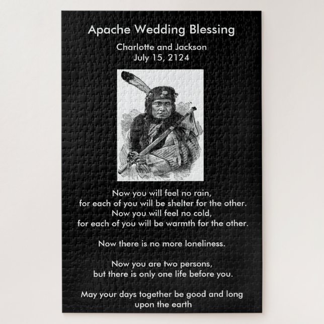 Apache Wedding Segen mit Vintagem Chef (Vertikal)