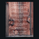 Apache Wedding Seging Rustic Red Barn, Name Poster<br><div class="desc">Dieser wunderschöne Apache Hochzeitssegen, der mit "jetzt wirst du keinen Regen fühlen ... " beginnt, wird zu einem rustikalen 11" x 14" Poster gemacht, mit einem roten Stall, der auf dem Foto steht, um jedes Dekor zu begleiten. Im unteren Bereich befindet sich ein Beispieltext, mit dem Sie die Namen und...</div>