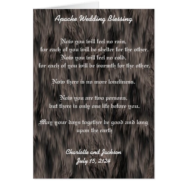 Apache Wedding Sessing Black Fur (Vorne)