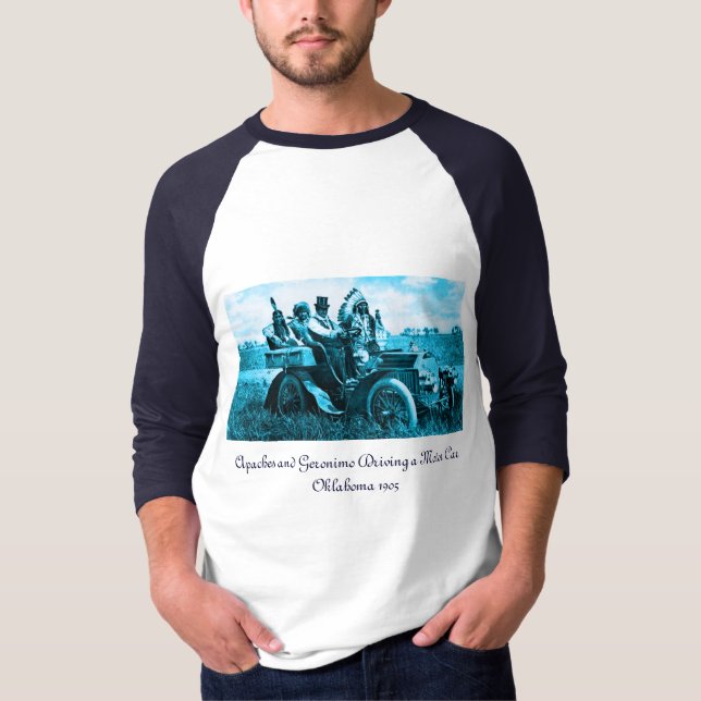 APACHES UND GERONIMO FAHREN MIT EINEM KRAFTWAGEN T-Shirt (Vorderseite)