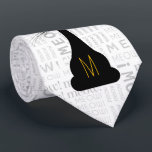 APAL: Mit Monogramm schwarze Katze Krawatte<br><div class="desc">Großartig aussehende schwarze Katze mit lustigem MEOW Hintergrund. Ideal für jeden Katzenliebhaber. Dieses Design wurde von Doreen Erhardt© mit Elementen erstellt, die freundlicherweise von Pixabay und Marisa Lerin im Pixel Scrapper erstellt wurden. Alle Lizenzgebühren und Empfehlungsschreiben, die PawsPartners.org aus dem Verkauf dieses Produktes erhält, werden von PawsPartners.org an die A-PAL...</div>
