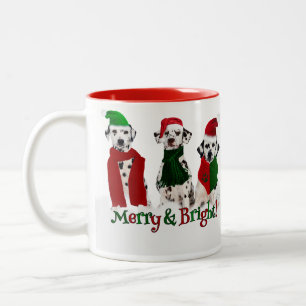 APAL - Weihnachtsdalmatiner-Hunde Zweifarbige Tasse