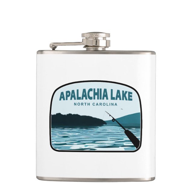 Apalachia Lake North Carolina Angelplatz Flachmann (Vorderseite)